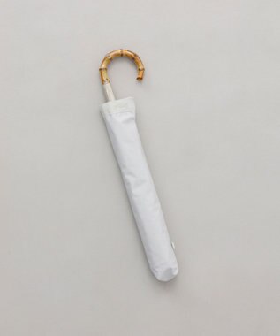 AURORA JILL STUART（ジル スチュアート）プレーン無地 晴雨兼用傘（二 つ折り傘・トップフラット傘） シルバーグレー