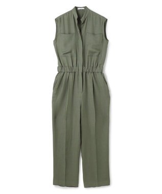 BEIGE， 【洗える】BERNARD / リネンノースリーブオールインワン Olive