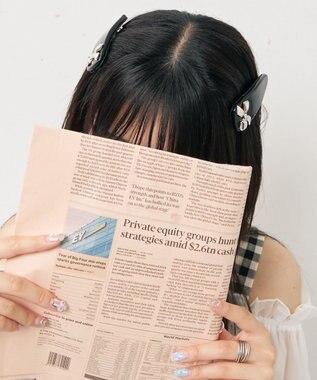 WEGO 【2点セット】L2Pモチーフパテッドバレッタ ブラック