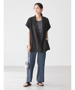 AMERICAN HOLIC 接触冷感Ｗボタンジレ Black