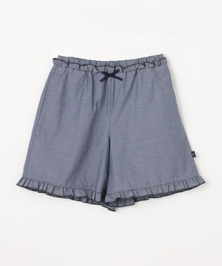 組曲 KIDS 【150-160㎝】 フリルヘムショートパンツ ネイビー