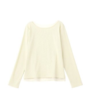 earth music&ecology レイヤード風テレコプルオーバー Yellow