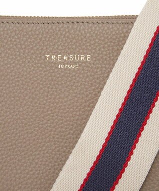 TOPKAPI 【TREASURE TOPKAPI】ストライプベルト・レザー2wayショルダーバッグ グレージュ