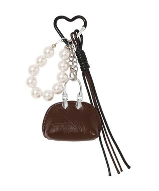 YECCA VECCA バッグパールチャーム Brown