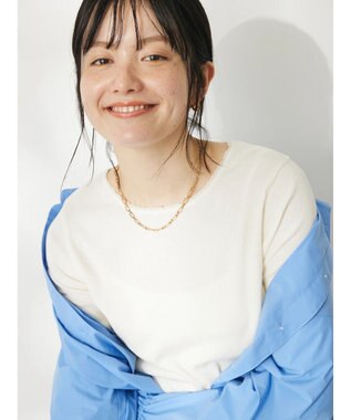 CRAFT STANDARD BOUTIQUE フリルテープリブカットプルオーバー Off White