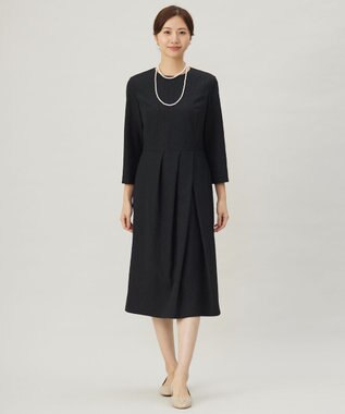 J.PRESS LADIES 【WEB限定】POP UPジャカード ワンピース 【WEB限定】ブラック系