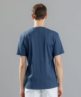 JOSEPH HOMME テックリブジャージー　Vネック半袖カットソー ダルブルー系