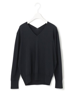 ICB 【WEB限定カラーあり・洗える】シンセティックハイゲージ Vネックプルオーバー ネイビー系