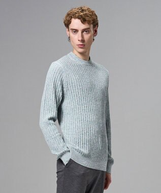 JOSEPH HOMME 【新柄】シルクバルキー クルーネックニット スモーキーグリーン系