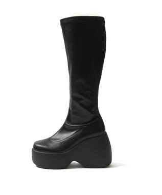 WEGO 厚底ウェッジソールロングブーツ ブラック