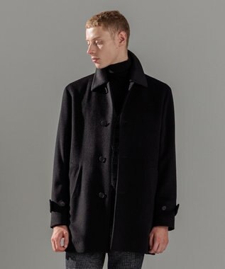 JOSEPH HOMME グロッシーウール　バルマカーンコート ブラック系