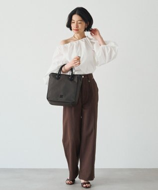 russet コーデュラナイロンスクエアトートバッグ(CE-1750) D.Brown