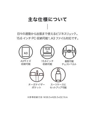 ACE BAGS & LUGGAGE ace. EVL-4.0 10th ビジネスリュック  A3サイズ 15.6インチPC収納 24L 2気室 68954 エース ブラック