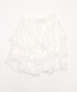 WEGO イレヘムレースミニスカート ホワイト