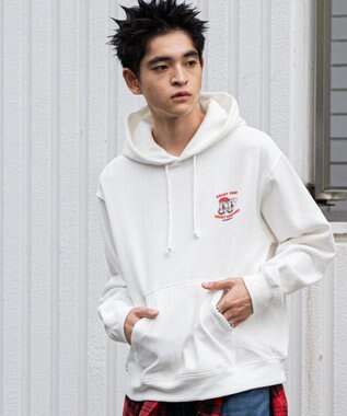 WEGO リラックスフィットTHEBOYグラフィックパーカー ホワイト