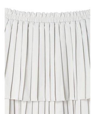 earth music&ecology ミックスプリーツティアードスカート Gray