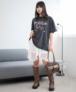 WEGO イレヘムレースミニスカート ホワイト