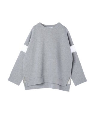 AMERICAN HOLIC 異素材ショルダー切り替えスウェット2 Light Gray Mixture
