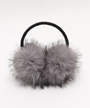 WEGO ボリュームMIXファーイヤーマフ グレー