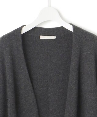 ICB L ミルドウール ロングカーディガン チャコール系