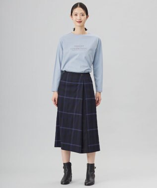 J.PRESS LADIES L ロゴ ロングスリーブ Tシャツ サックスブルー系