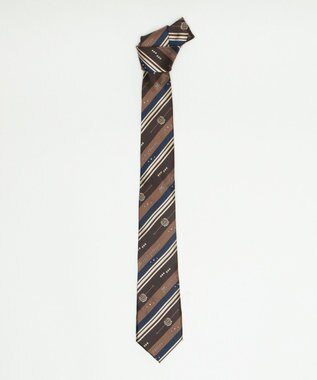 WEGO エンブレムストライプネクタイ