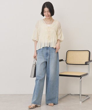 AMERICAN HOLIC フロントリボンブラウス Ivory