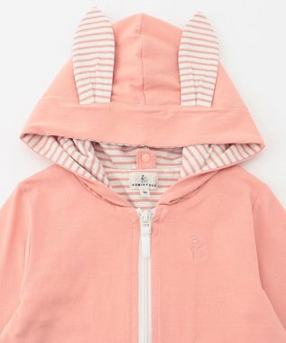 組曲 KIDS 【80-90cm】セーラーボーダー パーカー ピンク系