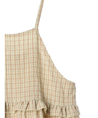 Green Parks ・Ｐｅｔｉｔ　Ｆｌｅｕｒ　チェックティアードキャミワンピ Green