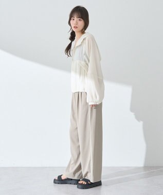 earth music&ecology シアージップパーカー Ivory