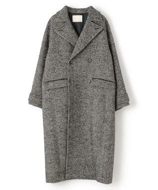 uncrave ロング チェスターコート（uncrave WHITE） へリンボーンブラック