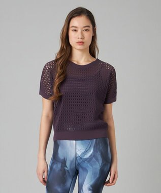 Chacott Chacott BALANCE【ノーソイングニット】メッシュニット半袖プルオーバー