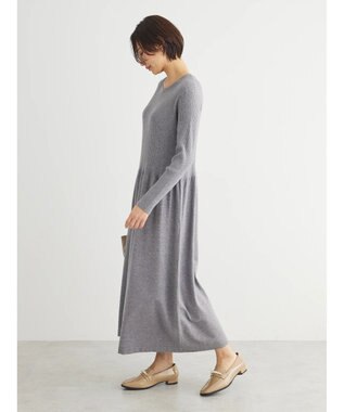 Green Parks ・Ｐｅｔｉｔ　Ｆｌｅｕｒ　フレアニットワンピース Gray Mixture