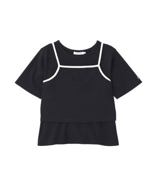 AMERICAN HOLIC 【2点セット】配色キャミ＋Tシャツ Navy