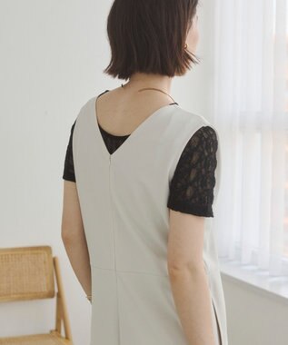 WEGO 【ANGIE VINTAGE】Vネックオールインワン ホワイトアイボリー