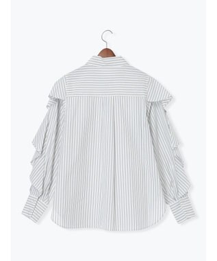 Te chichi 【泉 里香さん着用・Oggi.jp10/23掲載】ラッフルスリーブシャツ グレー