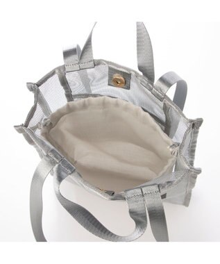 UNBILLION カシュカシュ cachecache / オーバープリントメッシュ2ハンドルトート シルバー