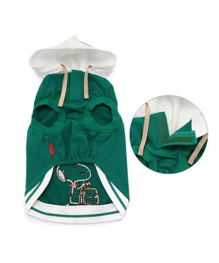 PET PARADISE スヌーピー おでかけ柄 パーカー  《グリーン》中型犬 グリーン