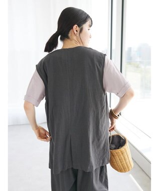 CRAFT STANDARD BOUTIQUE 【キナリノ別注】リネンレーヨンジレベスト Charcoal Gray