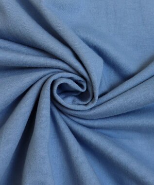 Tiaclasse 【洗える】裏毛プリーツコンビワンピース ブルー×オフ