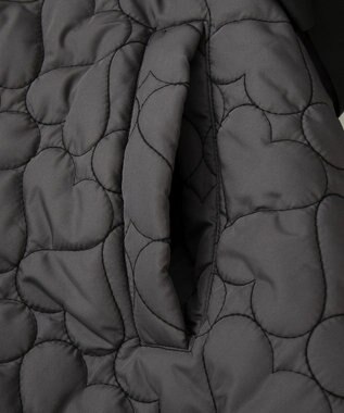 Green Parks ・ｓｗｉｎｇ　ｂｙ　ハートキルトフレアコート Charcoal Gray