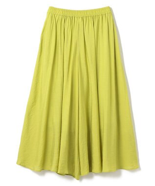 UNFILO ヴィンテージシアー ギャザーワイドパンツ イエロー