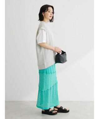 Green Parks パッチワーク風メロースカート Black