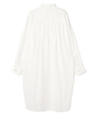 BEIGE， PAULINE / リネンヴィスコースオーバーサイズロングシャツ White
