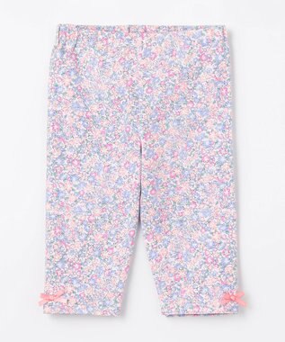 ANY KIDS 5分丈レギンス ピンク×花柄