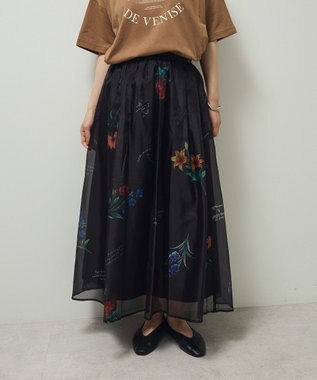 Green Parks ・ＳＵＧＡＲ　ＳＰＯＯＮ　フラワーｐｔシアーフレアスカート