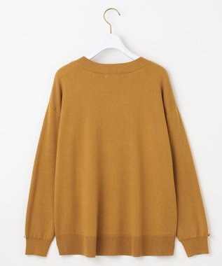 ANY SIS 【ウールブレンドシリーズ】フロント切替Vネック ニット マスタード