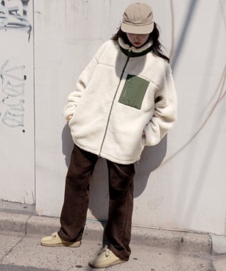 WEGO 【ユニセックス着用ITEM/ウエストゴム/SMLサイズ展開】コーデュロイイージーストレートパンツ ダークブラウン