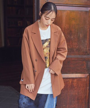 earth music&ecology 【セットアップ可】BIGジャケット Light Brown