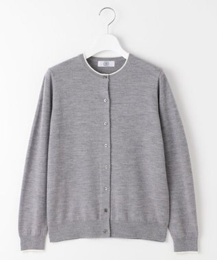 J.PRESS LADIES L 【洗える】アーガイル ツイン ニット ライトグレー系